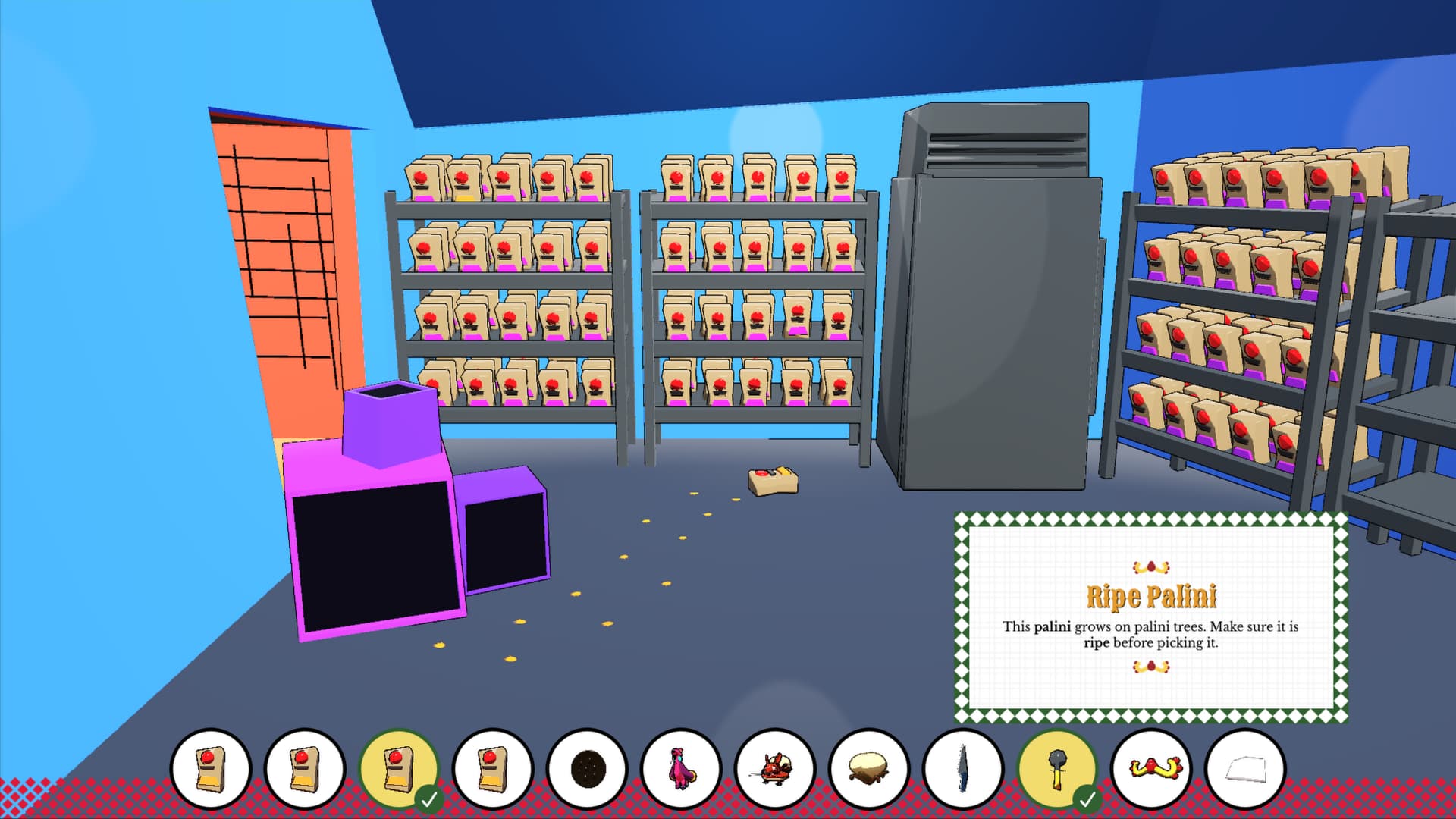 Find the hidden objects in the storage room.